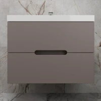 Тумба с раковиной Style Line Матис 80 подвесная, тауп темный