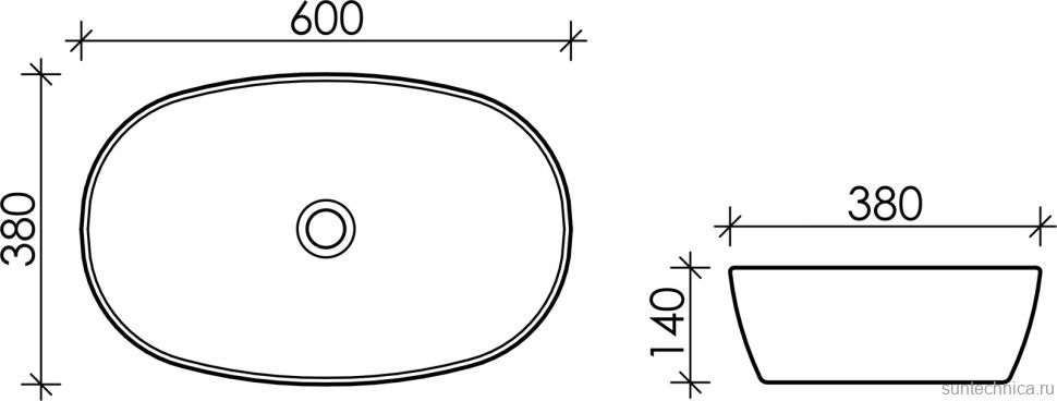 Накладная раковина Ceramicanova Element CN5039