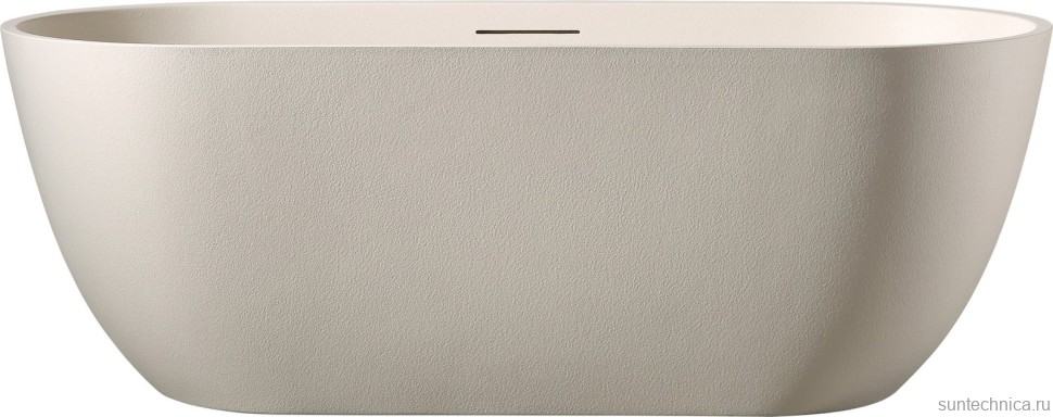 Ванна из искусственного камня AltroBagno Bruna 090203 170x75 см, отдельностоящая, овальная, на ножках, с донным клапаном, с подголовником