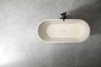 Ванна из искусственного камня AltroBagno Bruna 090203 170x75 см, отдельностоящая, овальная, на ножках, с донным клапаном, с подголовником