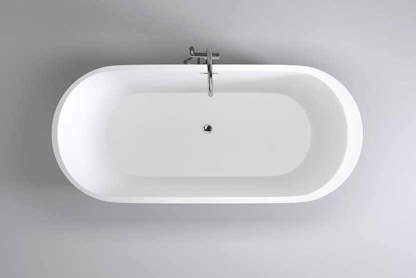 Акриловая ванна Black&White Swan SB109 170x80 см, отдельностоящая, белая, овальная, с каркасом, со сливом-переливом, с донным клапаном