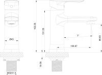 Смеситель для раковины Wonzon & Woghand WW-XH-011-MB черный матовый