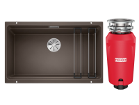 Комплект Мойка Blanco Etagon 700-U кофе + Измельчитель Franke