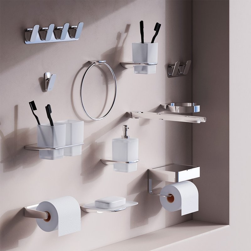 Стакан для ванной AM.PM Inspire V2.0 A50A343400 настенный, хром, стеклянный, двойной