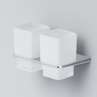 Стакан для ванной AM.PM Inspire V2.0 A50A343400 настенный, хром, стеклянный, двойной Стакан для ванной AM.PM Inspire V2.0 A50A343400 настенный, хром, стеклянный, двойной