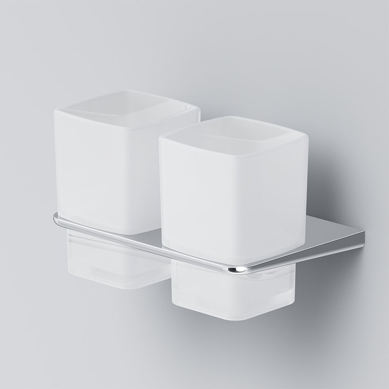 Стакан для ванной AM.PM Inspire V2.0 A50A343400 настенный, хром, стеклянный, двойной