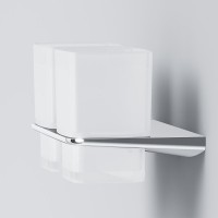 Стакан для ванной AM.PM Inspire V2.0 A50A343400 настенный, хром, стеклянный, двойной Стакан для ванной AM.PM Inspire V2.0 A50A343400 настенный, хром, стеклянный, двойной
