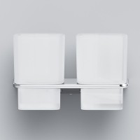 Стакан для ванной AM.PM Inspire V2.0 A50A343400 настенный, хром, стеклянный, двойной Стакан для ванной AM.PM Inspire V2.0 A50A343400 настенный, хром, стеклянный, двойной