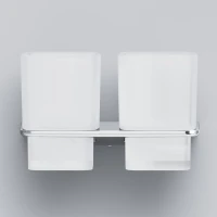 Стакан для ванной AM.PM Inspire V2.0 A50A343400 настенный, хром, стеклянный, двойной Стакан для ванной AM.PM Inspire V2.0 A50A343400 настенный, хром, стеклянный, двойной