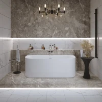 Акриловая ванна Grossman Cristal GR-16073 160x80 см, отдельностоящая, белая, с донным клапаном