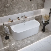 Акриловая ванна Grossman Cristal GR-16073 160x80 см, отдельностоящая, белая, с донным клапаном