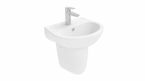 Раковина подвесная Creavit Oval TP145-00CB00E-0000 46 глянцевая белая