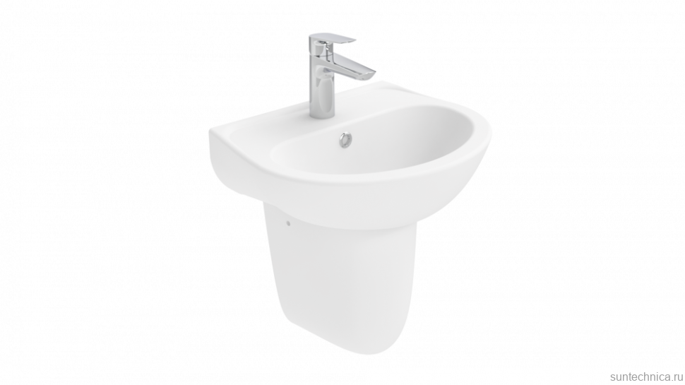 Раковина подвесная Creavit Oval TP145-00CB00E-0000 46 глянцевая белая