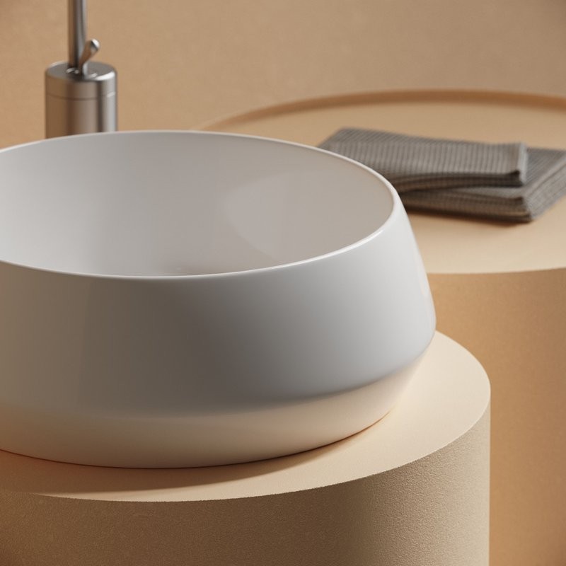 Раковина накладная Ceramicanova Maya круглая 40 см цвет белый CN12004