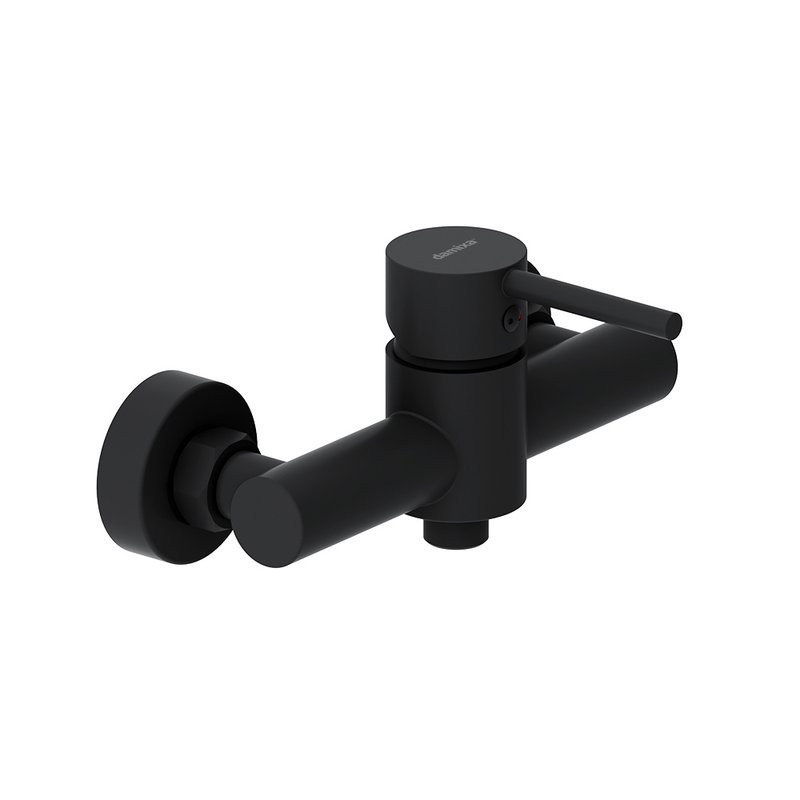 Душевой комплект Смеситель для душа Damixa Scandinavian Pure 362000300 черный + Стойка 936000300 черная матовая