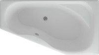 Акриловая ванна AQUATEK Медея MED180-0000038 R 170x95 см, угловая, правая, пристенная, белая, асимметричная, вклеенный каркас, с экраном, со сливом-переливом
