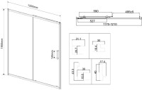 Душевая дверь в нишу Vincea City VDS-5CT120MT 120 см, стекло матовое, хром