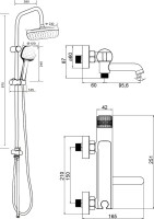 Душевая стойка Orange Push M02-914cr хром Душевая стойка Orange Push M02-914cr хром