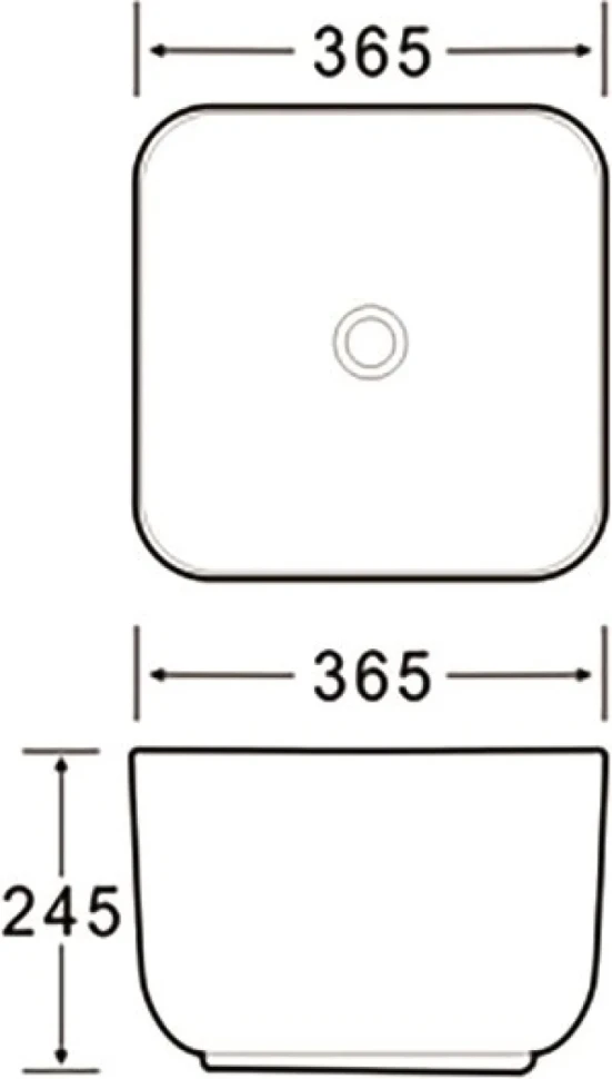 Накладная раковина SantiLine SL-1111 белая