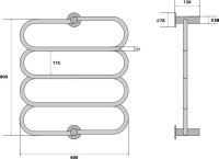 Полотенцесушитель электрический Energy Aura G Aura 80x60