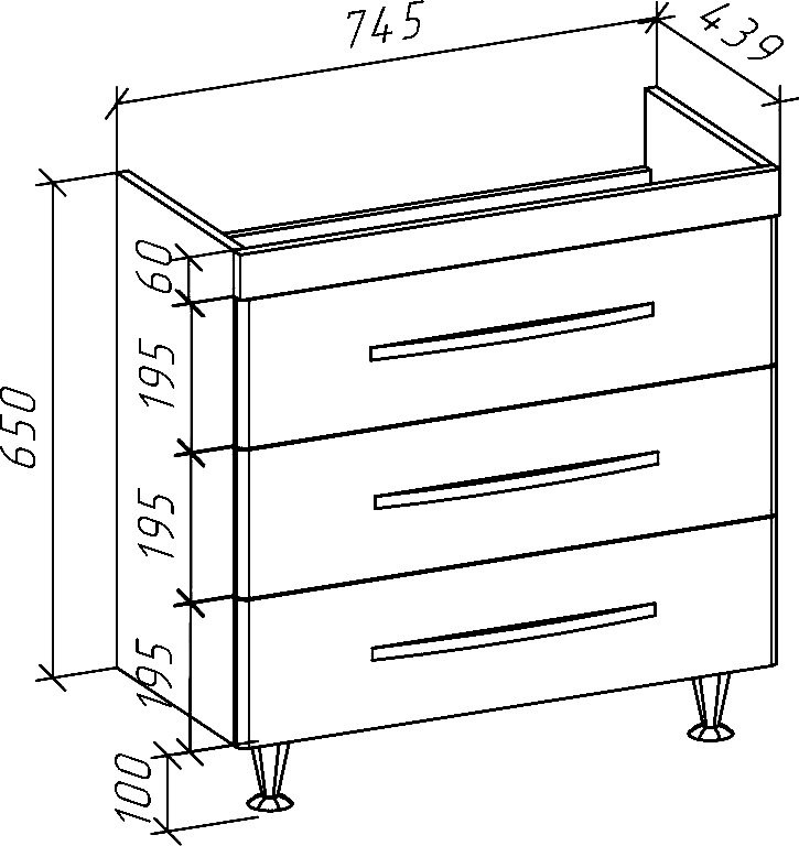 Мебель для ванной комнаты Bellezza Рокко 80 напольная, красная