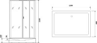 Душевая кабина Niagara Premium NG-6912-01GQR BLACK 120х80х210 правая, черная, с низким поддоном