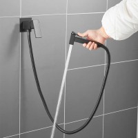 Гигиенический душ Shevanik S127H со смесителем, черный, С ВНУТРЕННЕЙ ЧАСТЬЮ