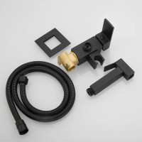 Гигиенический душ Shevanik S127H со смесителем, черный, С ВНУТРЕННЕЙ ЧАСТЬЮ