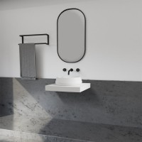 Накладная раковина Abber Stein AS2605 60 матовая белая, овальная, искусственный камень