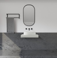 Накладная раковина Abber Stein AS2605 60 матовая белая, овальная, искусственный камень