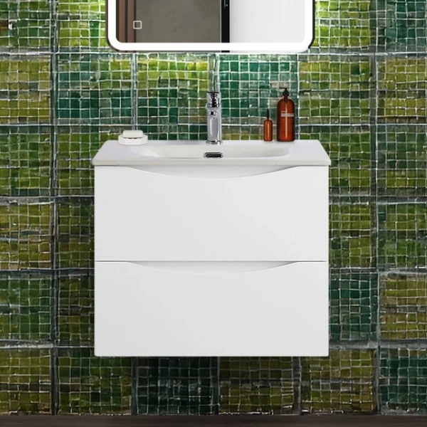 Тумба с раковиной BelBagno Marino-cer-n 60 подвесная, bianco lucido