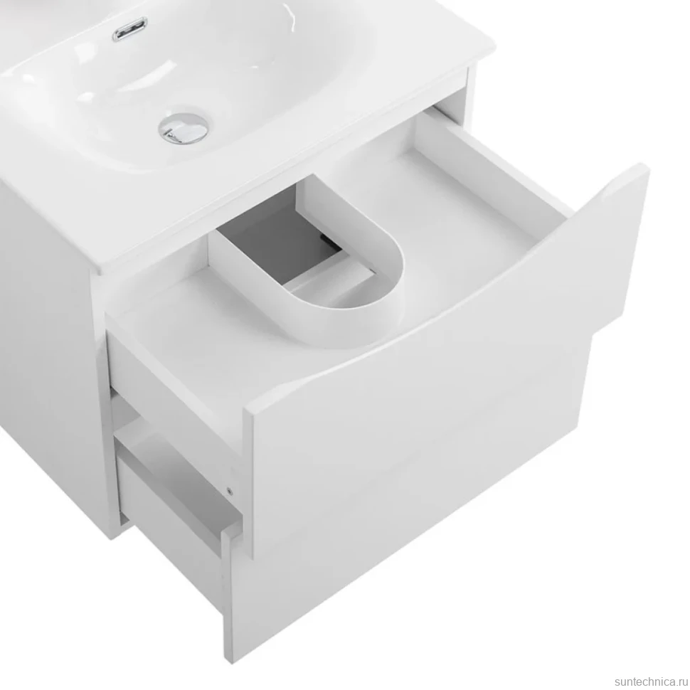 Тумба с раковиной BelBagno Marino-cer-n 60 подвесная, bianco lucido