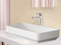 Накладная раковина Jacob Delafon Vox 55 глянцевая белая, прямоугольная