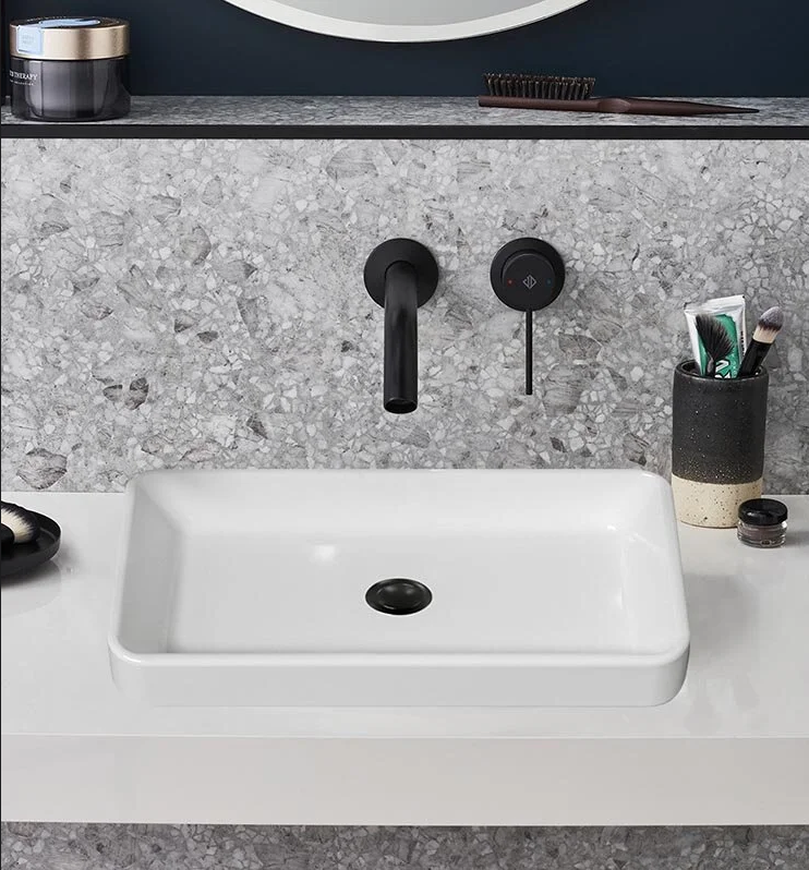 Накладная раковина Jacob Delafon Vox 55 глянцевая белая, прямоугольная