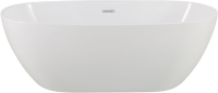 Акриловая ванна Art&Max AM-605-1700-790 170x80 см, отдельностоящая, белая, овальная, с каркасом, со сливом-переливом