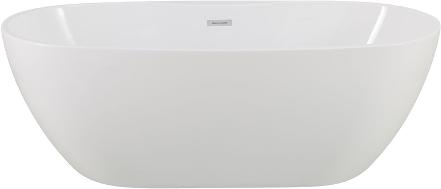 Акриловая ванна Art&Max AM-605-1700-790 170x80 см, отдельностоящая, белая, овальная, с каркасом, со сливом-переливом