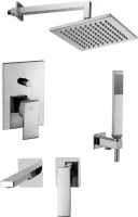 Комплект для ванной Paffoni Elle KITEL015CR105 С ВНУТРЕННЕЙ ЧАСТЬЮ, верхний душ 20 см, хром