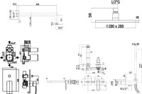 Комплект для ванной Paffoni Elle KITEL015CR105 С ВНУТРЕННЕЙ ЧАСТЬЮ, верхний душ 20 см, хром