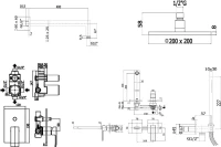Комплект для ванной Paffoni Elle KITEL015CR105 С ВНУТРЕННЕЙ ЧАСТЬЮ, верхний душ 20 см, хром