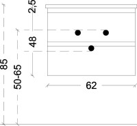 Тумба под раковину Armadi Art Capolda 65 с белой ручкой