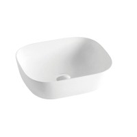 Накладная раковина Art&Max AM110-T 50 глянцевая белая, прямоугольная, фаянс