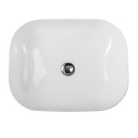 Накладная раковина Art&Max AM110-T 50 глянцевая белая, прямоугольная, фаянс