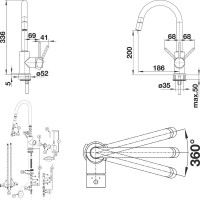 Комплект Мойка Blanco Metra 6 белая + Смеситель Mida-S Silgranit 521457