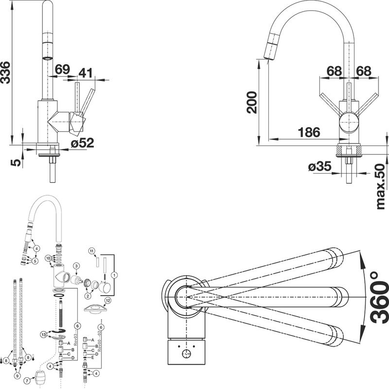 Комплект Мойка Blanco Metra 6 белая + Смеситель Mida-S Silgranit 521457