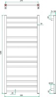 Полотенцесушитель электрический Grota Estro 30x120 Полотенцесушитель электрический Grota Estro 30x120