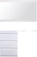 Тумба под раковину Style Line Даллас 130 Люкс Plus напольная, белая, 3 ящика