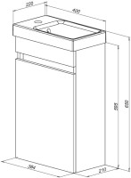 Тумба под раковину без столешницы Aquanet Вега 40 подвесная Тумба под раковину без столешницы Aquanet Вега 40 подвесная