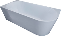 Акриловая ванна Vincea VBT-402-1700L 170x80 см, левая, пристенная, белая, асимметричная, на ножках, со сливом-переливом