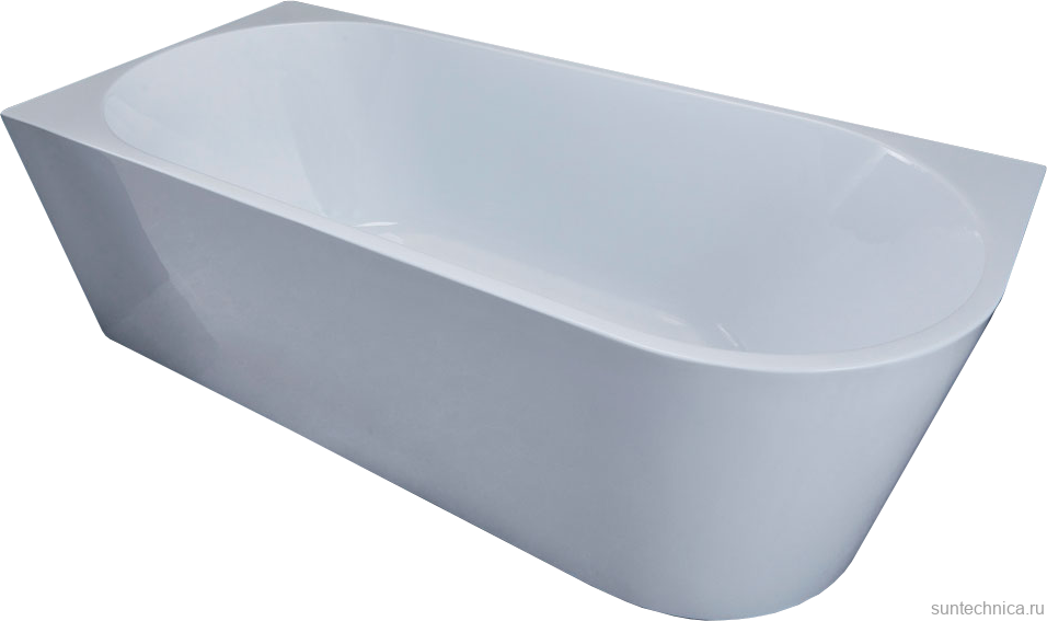 Акриловая ванна Vincea VBT-402-1700L 170x80 см, левая, пристенная, белая, асимметричная, на ножках, со сливом-переливом