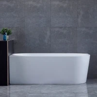 Акриловая ванна Vincea VBT-402-1700L 170x80 см, левая, пристенная, белая, асимметричная, на ножках, со сливом-переливом